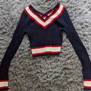 Sweater Scoop Neck Crop Top